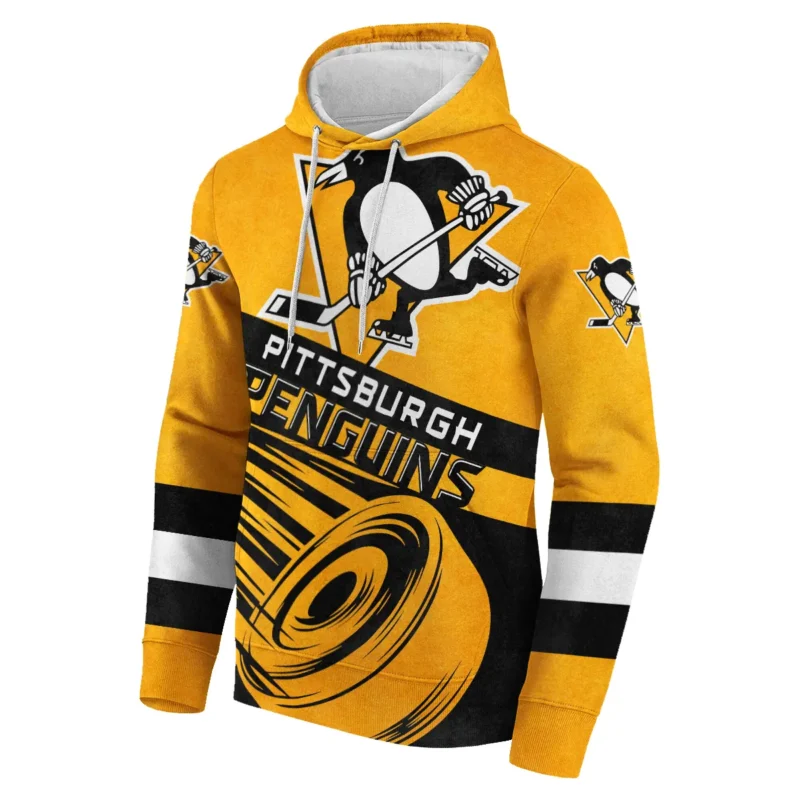 Ice Hockey Puck Pittsburgh Penguins National Hockey League All Over Prints BLNHL020924PPHD - Hoodie