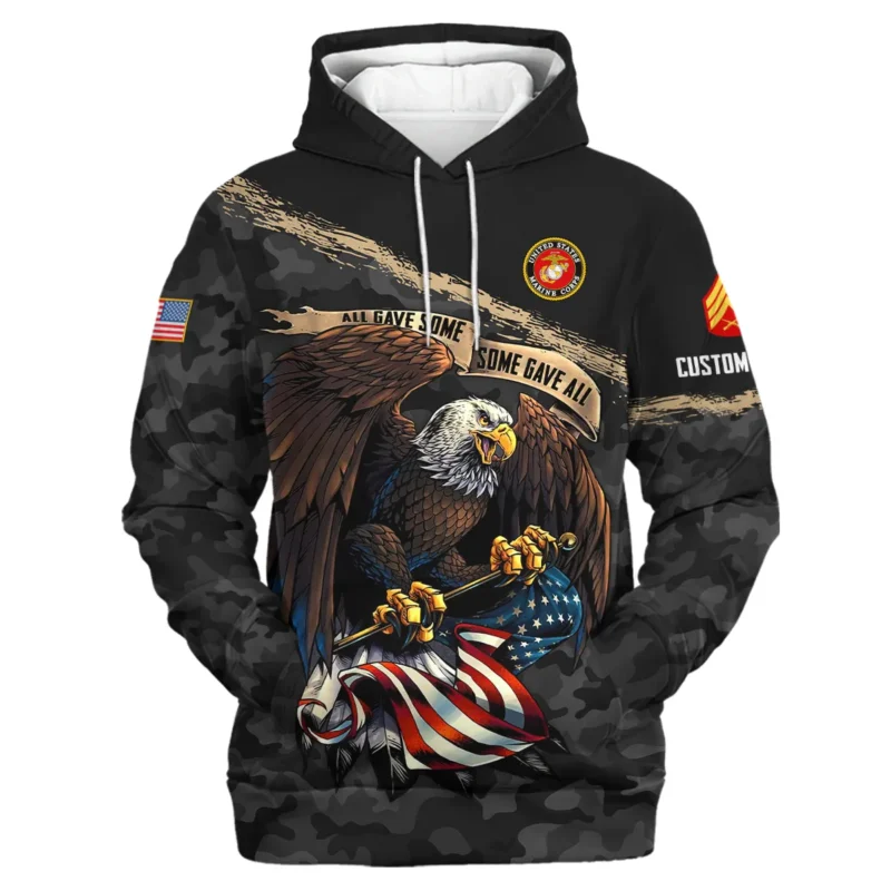 Personalized All Gave Some Some Gave All Veteran U.S. Marine Corps Apparel All Over Prints BLVTR110824A1MC - Hoodie