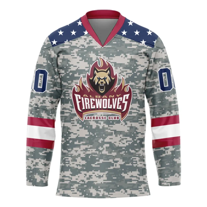 New Release Albany FireWolves V-Neck Jersey All Over Print HONLL090824A01ALBVJ