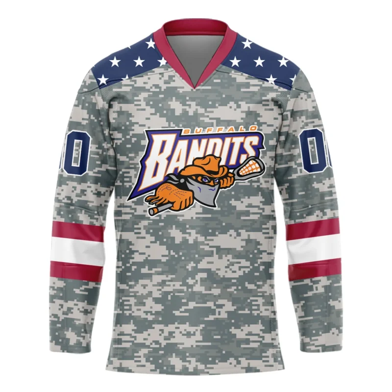 New Release Buffalo Bandits V-Neck Jersey All Over Print HONLL090824A01BUFVJ