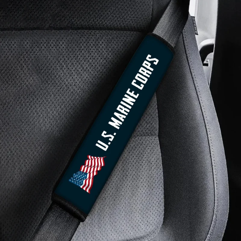 Cross And Eagle U.S. Marine Corps Seat Belt Cover Customize Your Car Accessories BL160824A3MCAQD