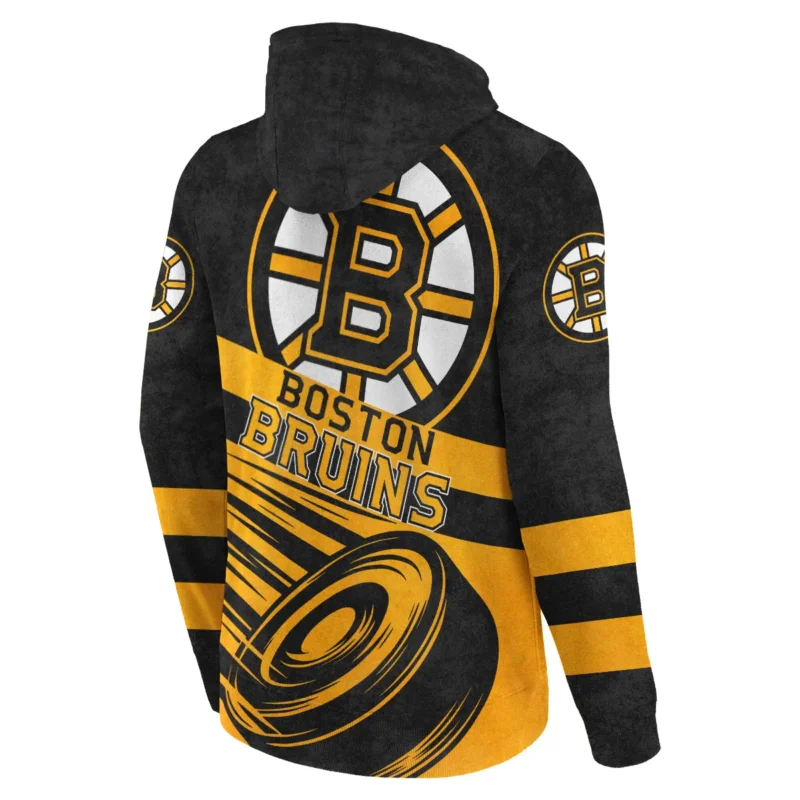 Ice Hockey Puck Boston Bruins National Hockey League All Over Prints BLNHL020924BBHD - Hoodie