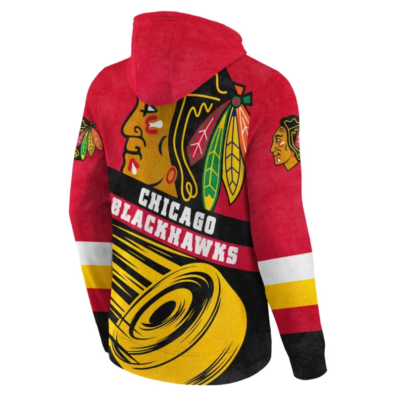 Ice Hockey Puck Chicago Blackhawks National Hockey League All Over Prints BLNHL020924CBZHD - Zip Hoodie