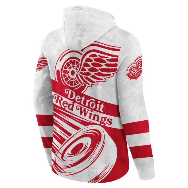 Ice Hockey Puck Detroit Red Wings National Hockey League All Over Prints BLNHL020924DRWZHD - Zip Hoodie