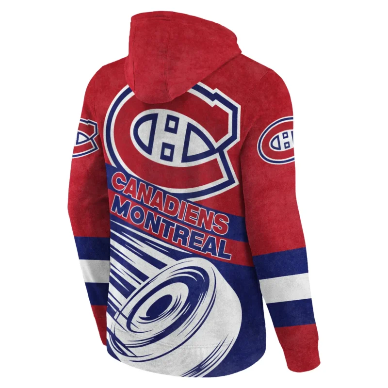 Ice Hockey Puck Montreal Canadiens National Hockey League All Over Prints BLNHL020924MCZHD - Zip Hoodie