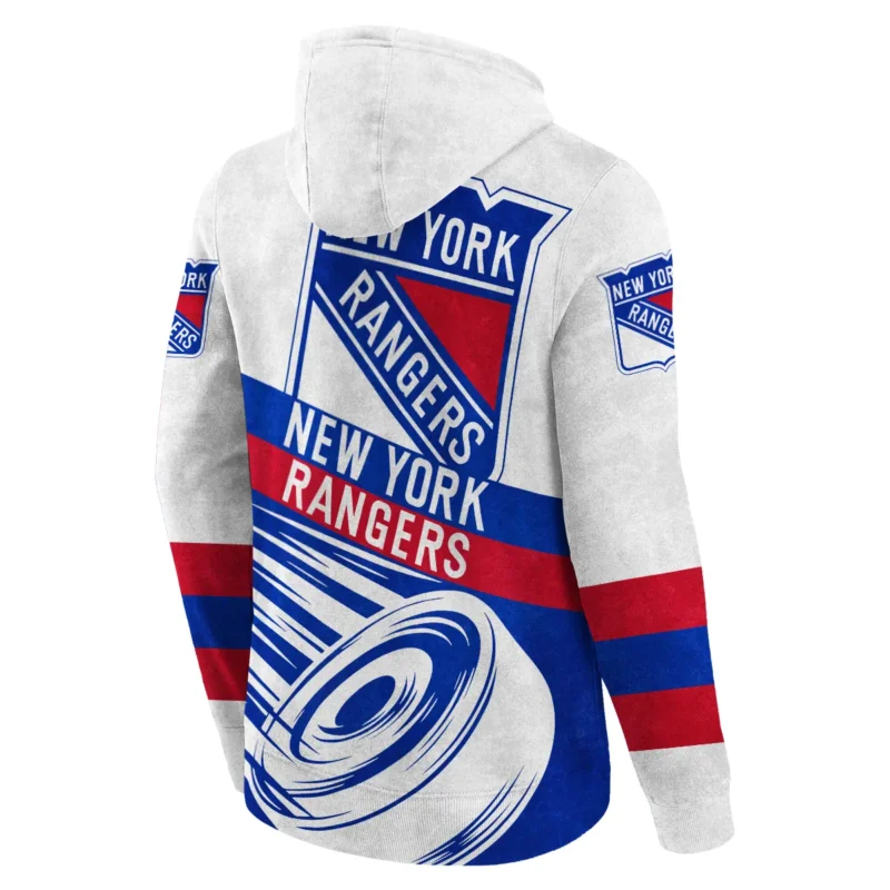 Ice Hockey Puck New York Rangers National Hockey League All Over Prints BLNHL020924NYRZHD - Zip Hoodie