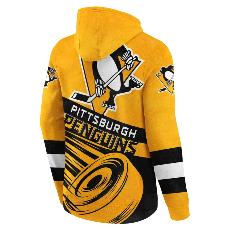 Ice Hockey Puck Pittsburgh Penguins National Hockey League All Over Prints BLNHL020924PPZHD - Zip Hoodie