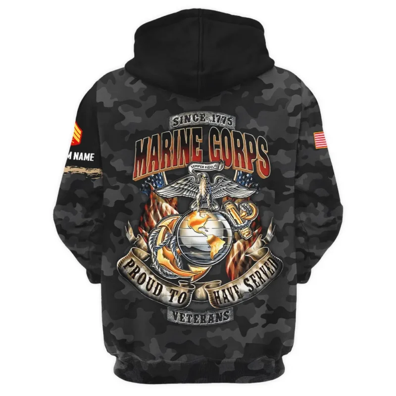 Personalized All Gave Some Some Gave All Veteran U.S. Marine Corps Apparel All Over Prints BLVTR110824A1MC - Hoodie