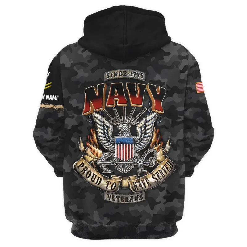 Personalized All Gave Some Some Gave All Veteran U.S. Navy Apparel All Over Prints BLVTR110824A1NV - Zip Hoodie