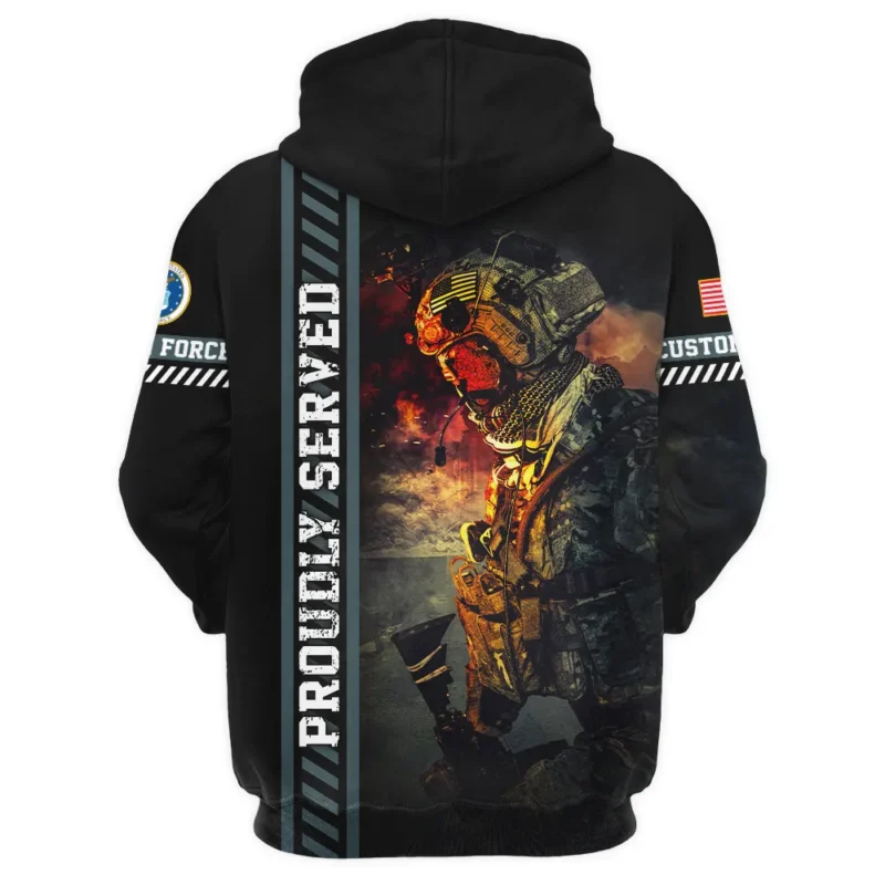 Personalized Proudly Served Veteran U.S. Air Force Apparel All Over Prints BLVTR130824A1AF - Zip Hoodie