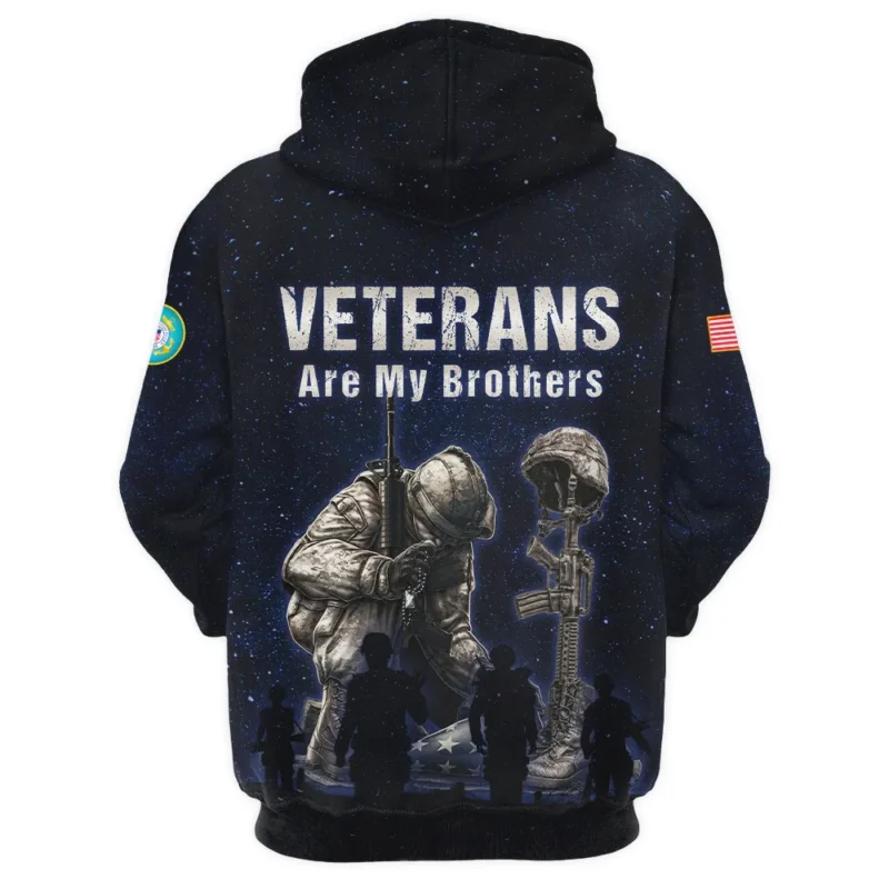 Jesus My Savior Veterans My Brothers U.S. Coast Guard Apparel All Over Prints BLVTR130824A3CG - Hoodie