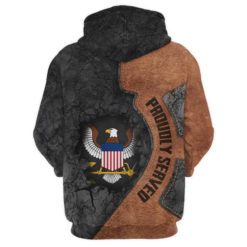 Proudly Served Leather Pattern Veteran U.S. Navy Apparel All Over Prints BLVTR210824A2NV - Zip Hoodie