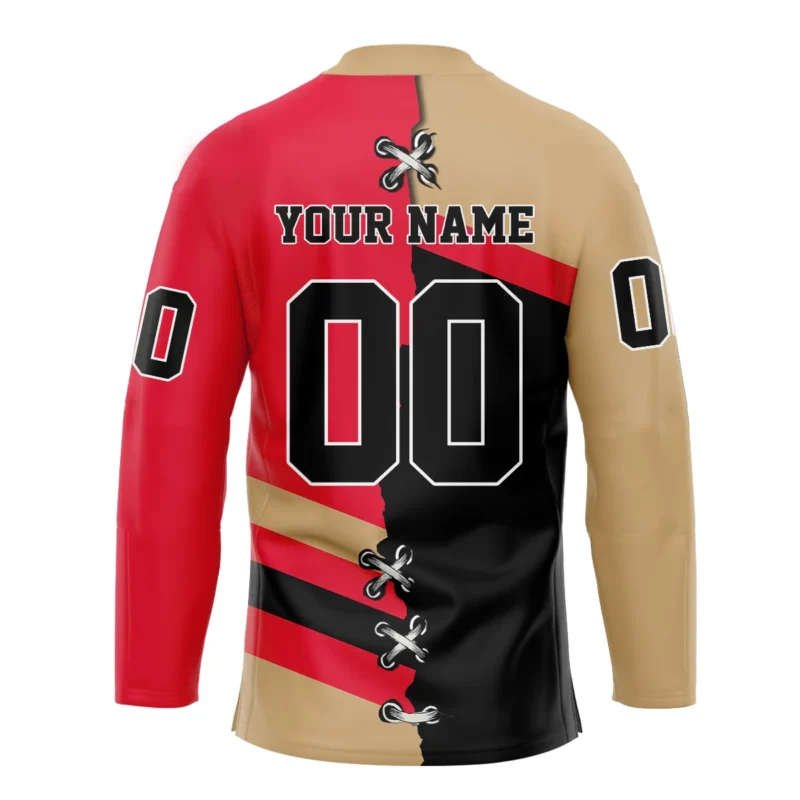 Personalized Gift Ottawa Black Bears V-Neck Jersey All Over Print HONLL120824A02OBBVJ