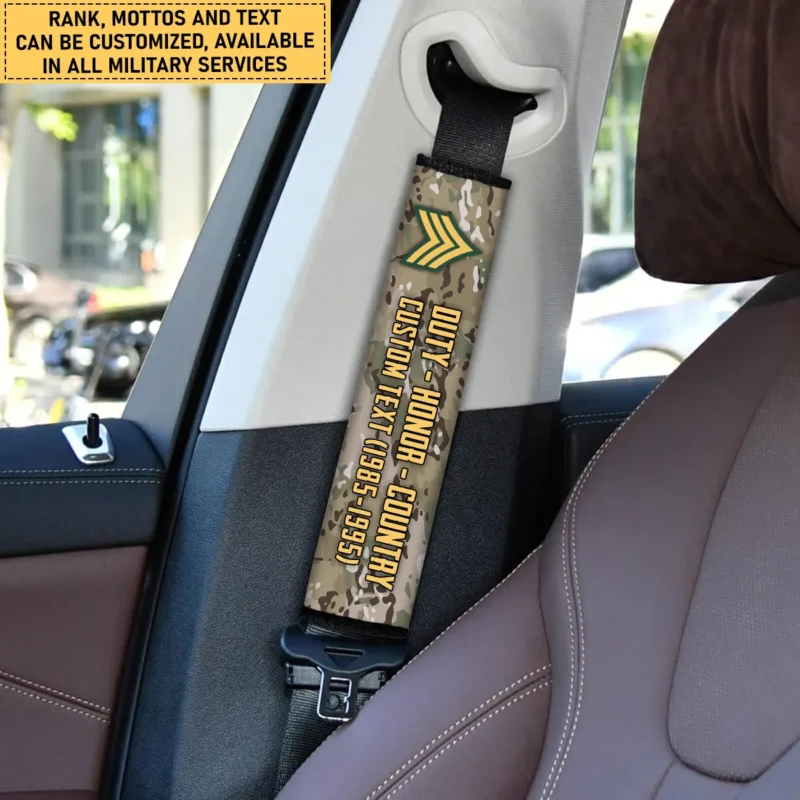 Proud To Have Served U.S. Army Seat Belt Cover Customize Your Car Accessories BL160824A1AMAQD