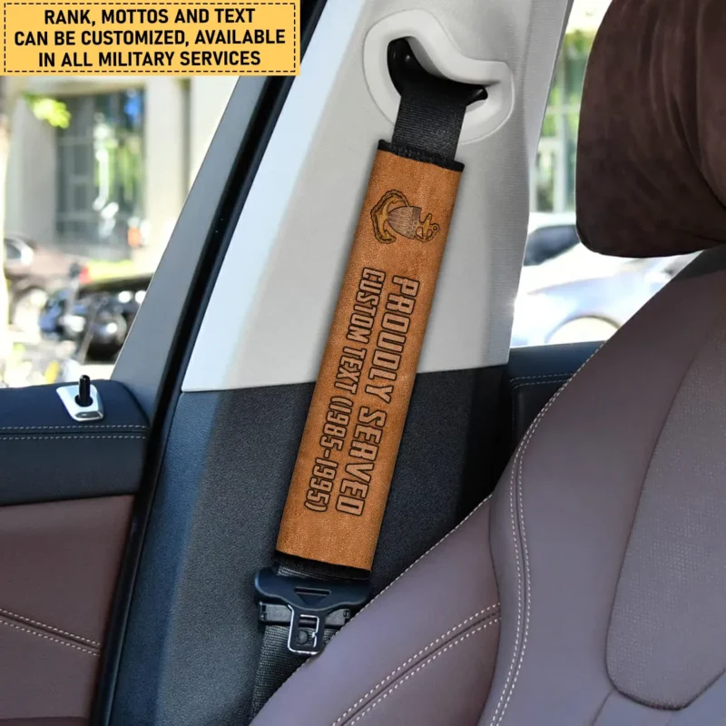 Home Of The Free Bacause Of The Brave U.S. Coast Guard Seat Belt Cover Customize Your Car Accessories BL160824A2CGAQD