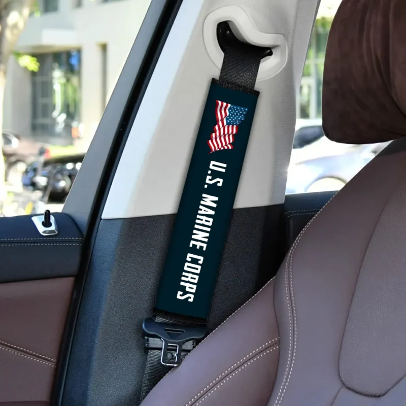 Cross And Eagle U.S. Marine Corps Seat Belt Cover Customize Your Car Accessories BL160824A3MCAQD