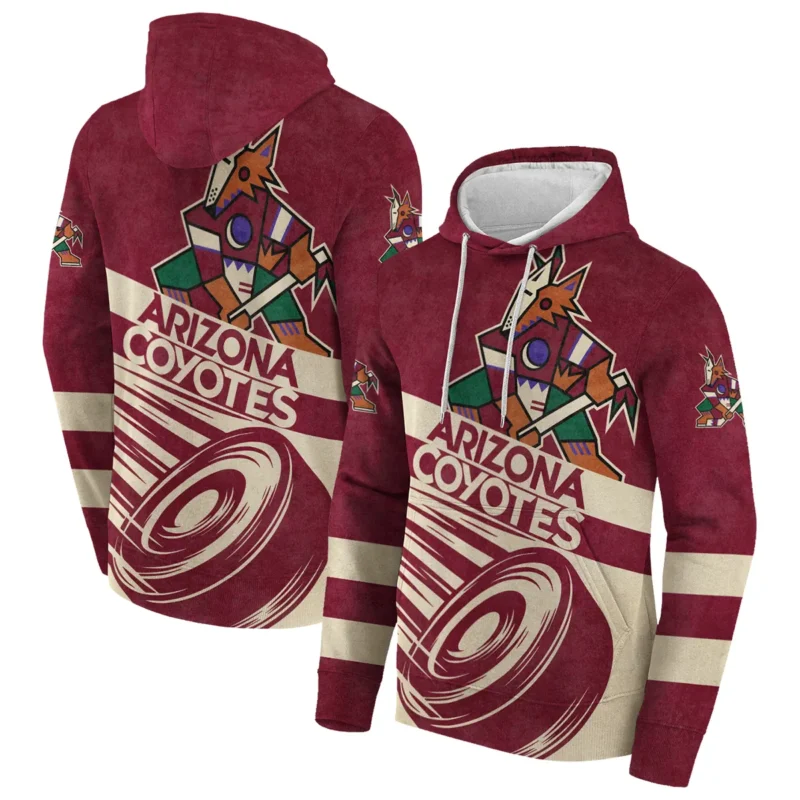 Ice Hockey Puck Arizona Coyotes National Hockey League All Over Prints BLNHL020924ACHD - Hoodie