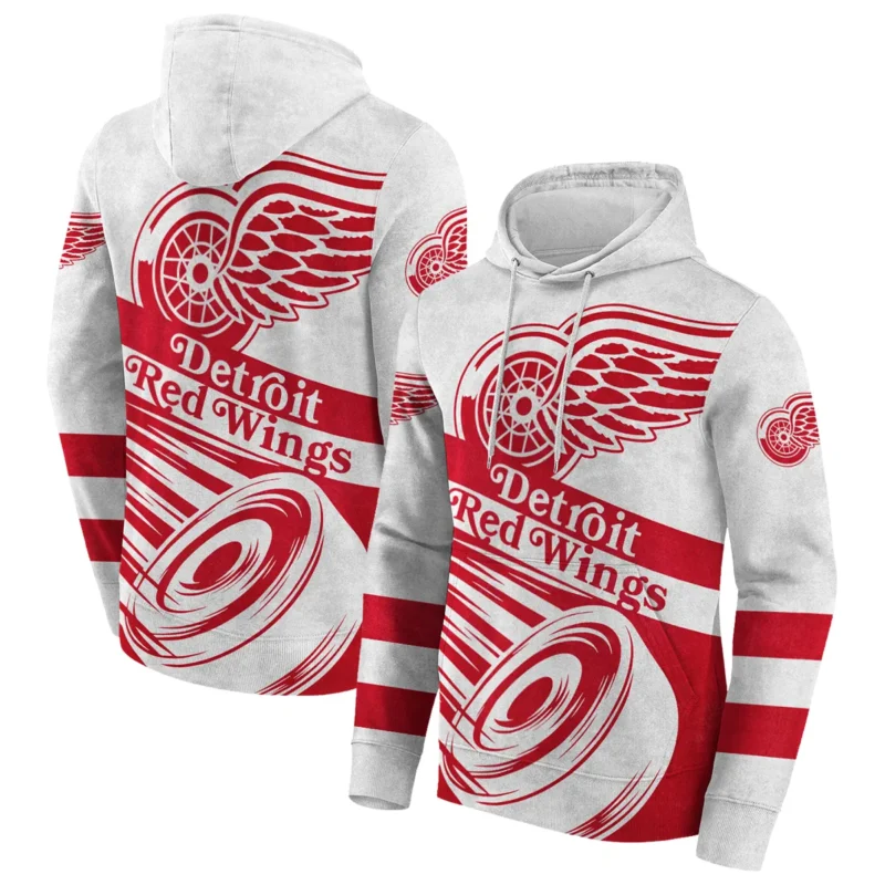 Ice Hockey Puck Detroit Red Wings National Hockey League All Over Prints BLNHL020924DRWHD - Hoodie