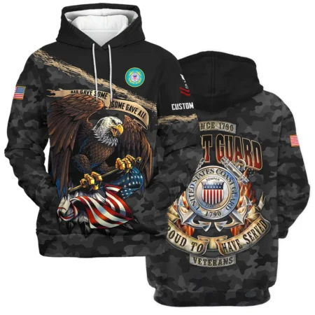 Personalized All Gave Some Some Gave All Veteran U.S. Coast Guard Apparel All Over Prints BLVTR110824A1CG - Hoodie