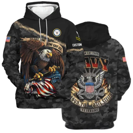 Personalized All Gave Some Some Gave All Veteran U.S. Navy Apparel All Over Prints BLVTR110824A1NV - Hoodie