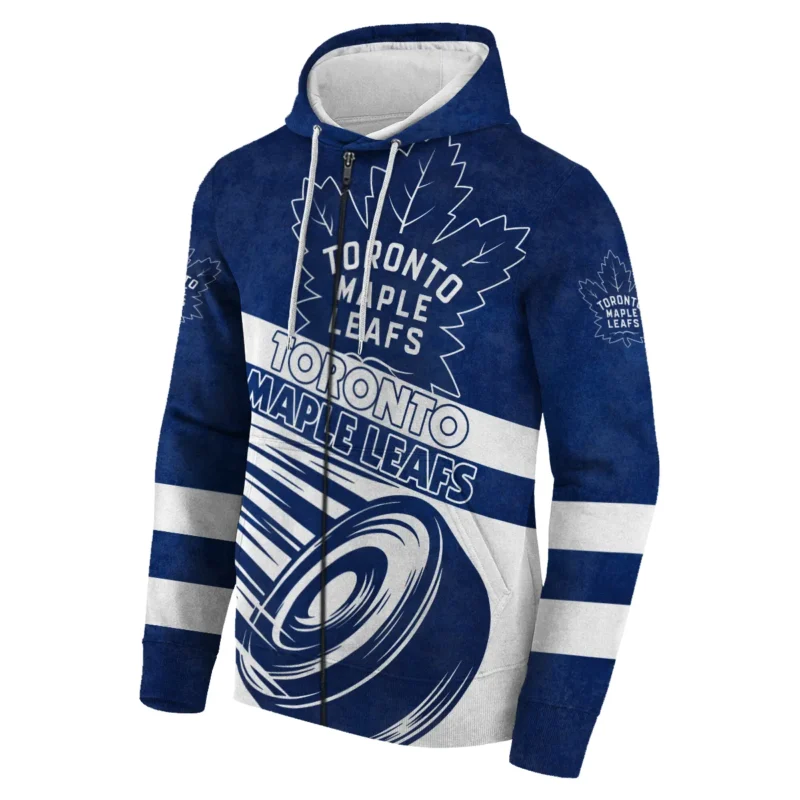 Ice Hockey Puck Toronto Maple Leafs National Hockey League All Over Prints BLNHL020924TMLZHD - Zip Hoodie