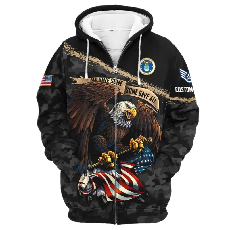 Personalized All Gave Some Some Gave All Veteran U.S. Air Force Apparel All Over Prints BLVTR110824A1AF - Zip Hoodie