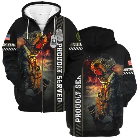 Personalized Proudly Served Veteran U.S. Army Apparel All Over Prints BLVTR130824A1AM - Zip Hoodie