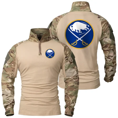 Collection Release Buffalo Sabres National Hockey League Patchable Military Combat Shirt Long Sleeve BLNHL260824A7BS