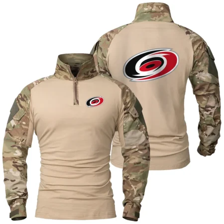 Collection Release Carolina Hurricanes National Hockey League Patchable Military Combat Shirt Long Sleeve BLNHL260824A7CH