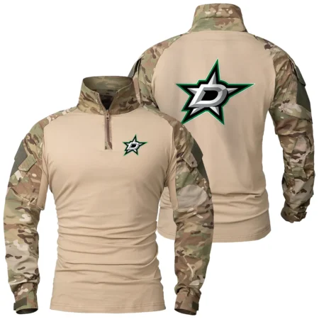 Collection Release Dallas Stars National Hockey League Patchable Military Combat Shirt Long Sleeve BLNHL260824A7DS