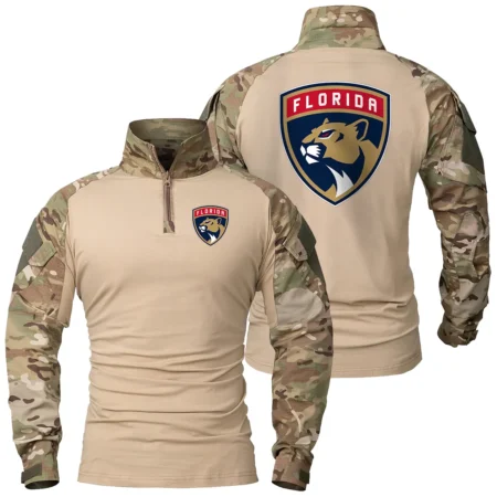 Collection Release Florida Panthers National Hockey League Patchable Military Combat Shirt Long Sleeve BLNHL260824A7FP