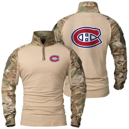 Collection Release Montreal Canadiens National Hockey League Patchable Military Combat Shirt Long Sleeve BLNHL260824A7MC