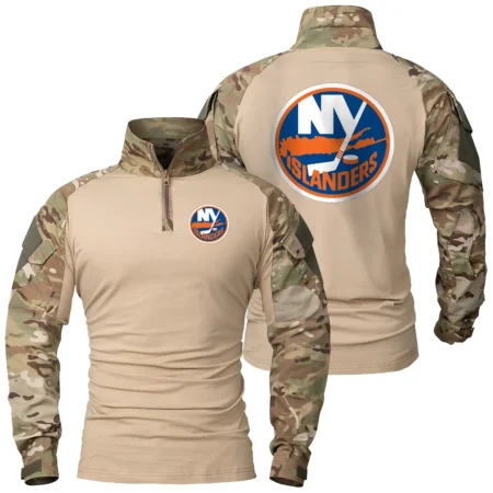 Collection Release New York Islanders National Hockey League Patchable Military Combat Shirt Long Sleeve BLNHL260824A7NYI