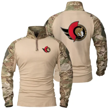 Collection Release Ottawa Senators National Hockey League Patchable Military Combat Shirt Long Sleeve BLNHL260824A7OS