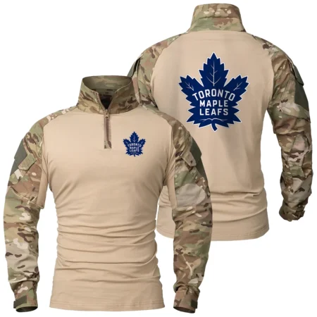 Collection Release Toronto Maple Leafs National Hockey League Patchable Military Combat Shirt Long Sleeve BLNHL260824A7TML