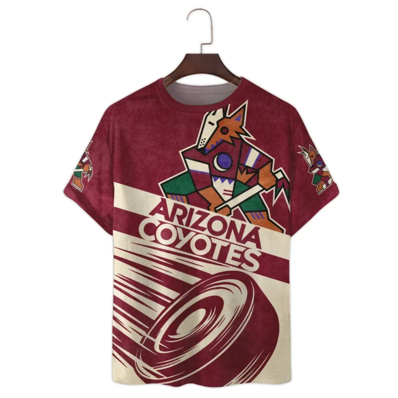 Ice Hockey Puck Arizona Coyotes National Hockey League All Over Prints BLNHL020924ACTS - T Shirt