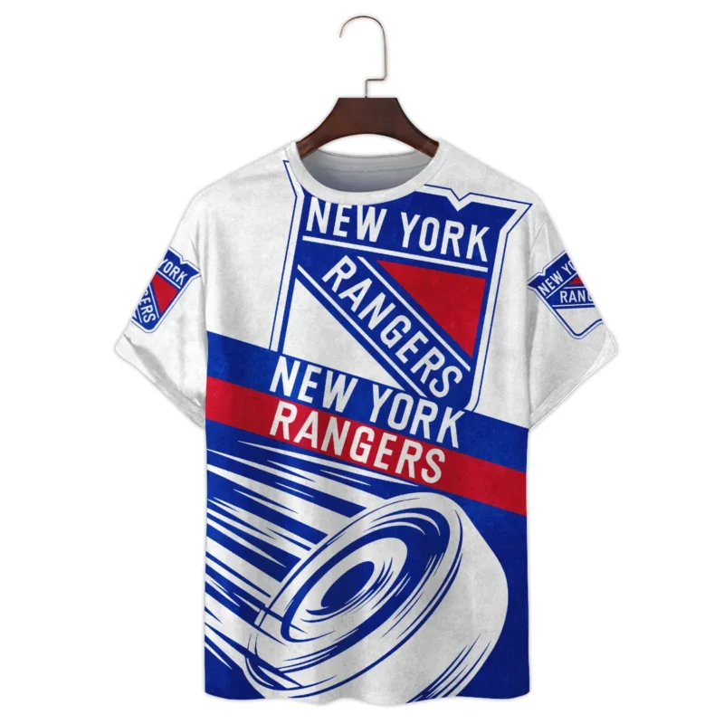 Ice Hockey Puck New York Rangers National Hockey League All Over Prints BLNHL020924NYRTS - T Shirt