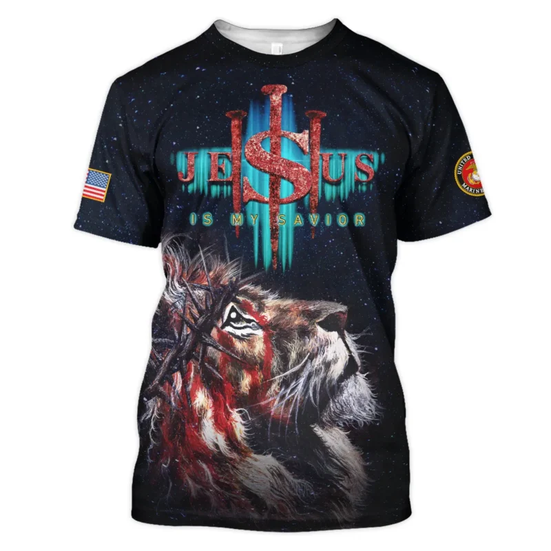 Jesus My Savior Veterans My Brothers U.S. Marine Corps Apparel All Over Prints BLVTR130824A3MC - T Shirt