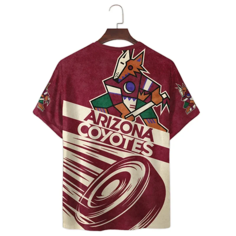 Ice Hockey Puck Arizona Coyotes National Hockey League All Over Prints BLNHL020924ACTS - T Shirt