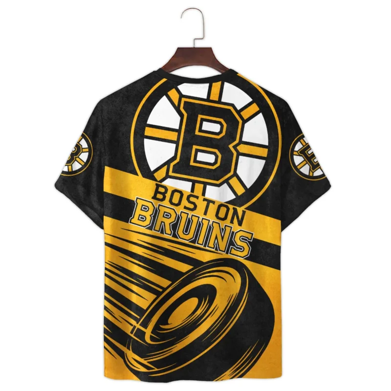 Ice Hockey Puck Boston Bruins National Hockey League All Over Prints BLNHL020924BBTS - T Shirt