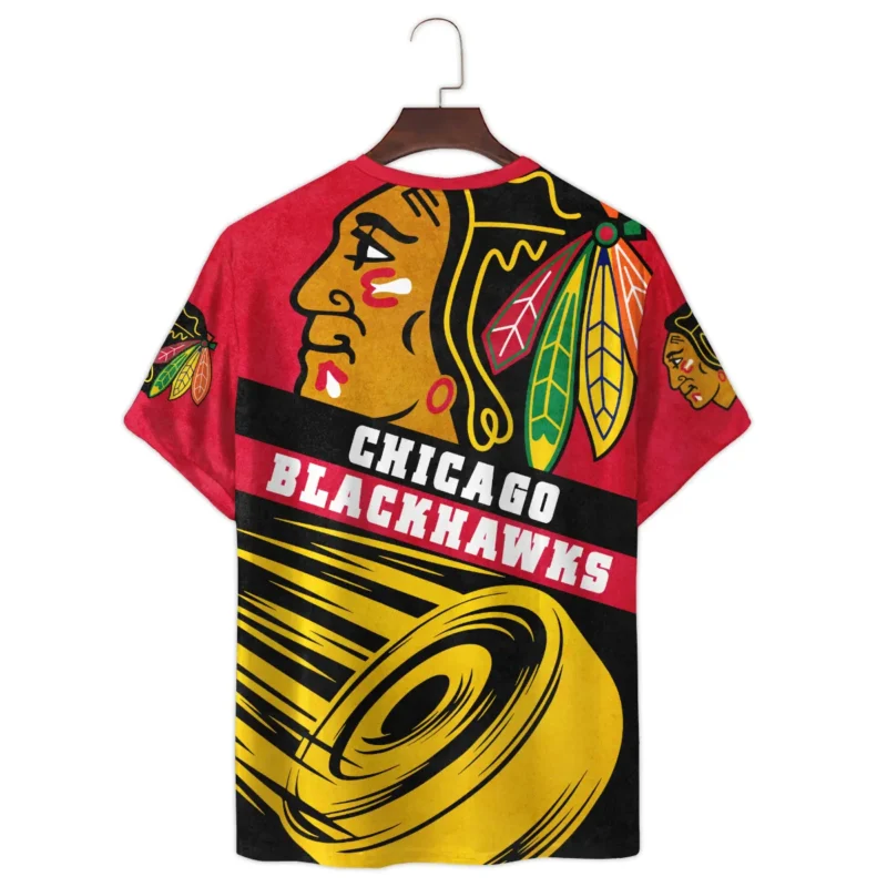 Ice Hockey Puck Chicago Blackhawks National Hockey League All Over Prints BLNHL020924CBTS - T Shirt