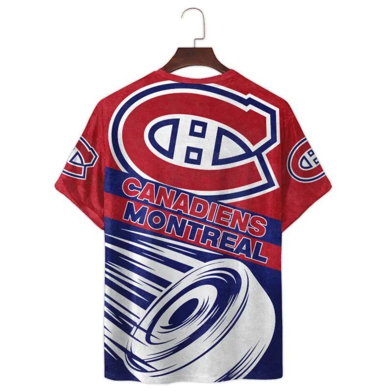 Ice Hockey Puck Montreal Canadiens National Hockey League All Over Prints BLNHL020924MCTS - T Shirt