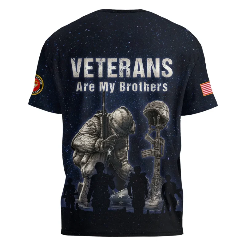 Jesus My Savior Veterans My Brothers U.S. Marine Corps Apparel All Over Prints BLVTR130824A3MC - T Shirt