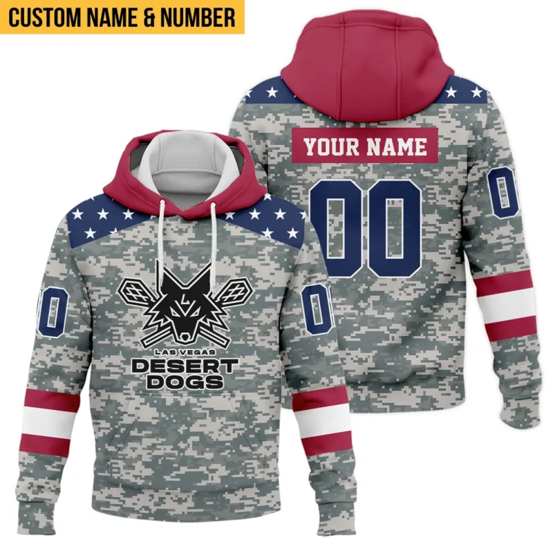 New Release Hoodie Las Vegas Desert Dogs National Lacrosse League All Over Prints HONLL090824A01LVDHD