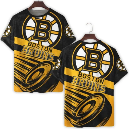 Ice Hockey Puck Boston Bruins National Hockey League All Over Prints BLNHL020924BBTS - T Shirt