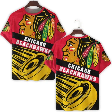 Ice Hockey Puck Chicago Blackhawks National Hockey League All Over Prints BLNHL020924CBTS - T Shirt