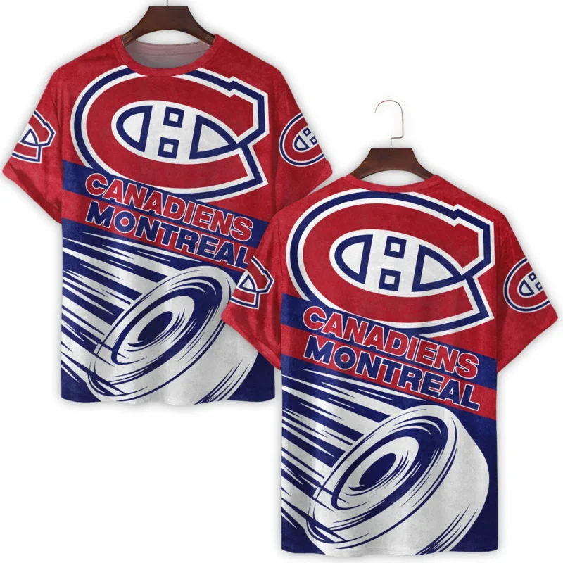 Ice Hockey Puck Montreal Canadiens National Hockey League All Over Prints BLNHL020924MCTS - T Shirt