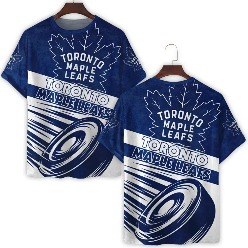 Ice Hockey Puck Toronto Maple Leafs National Hockey League All Over Prints BLNHL020924TMLTS - T Shirt