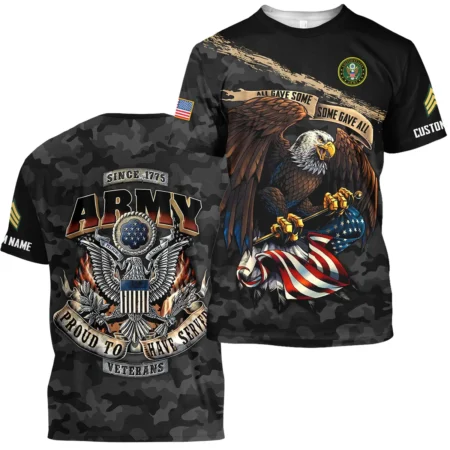 Personalized All Gave Some Some Gave All Veteran U.S. Army Apparel All Over Prints BLVTR110824A1AM - T Shirt