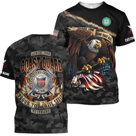 Personalized All Gave Some Some Gave All Veteran U.S. Coast Guard Apparel All Over Prints BLVTR110824A1CG - T Shirt